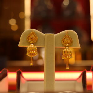 Gold-Plated Jhumka Earrings for Women and Girls