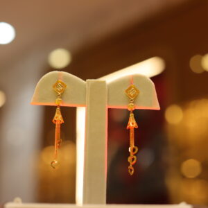 Elegant Gold-Plated Dangle Earrings