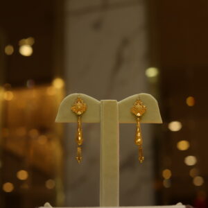 Traditional Gold-Plated Dangle Earrings
