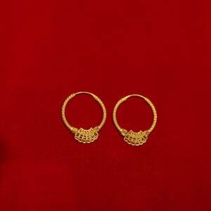 Classic Indian Gold Hoop Earrings