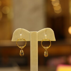 Gold Hoop Dangler Earrings