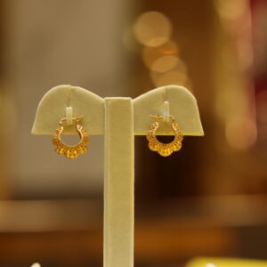 Gold-Plated ‘Nattiyan’ Style Hoop Earrings