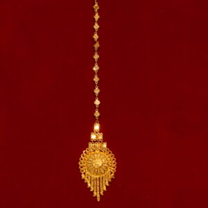 Gold-Plated Floral Design Maang Tikka
