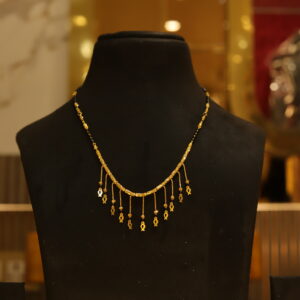 Chic Golden and Black Single Line Mangalsutra